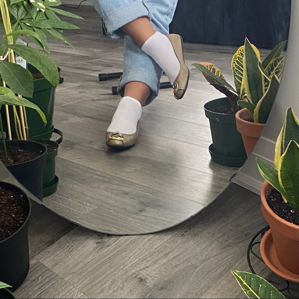 Gucci Metallic Ballet Flats